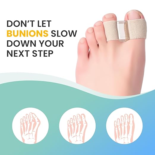 Welnove Bunion Toe Separators for Overlapping Toes - 8 Pcs Toe Spacers & Bunion Corrector for Women Men, Gel Straightener with 2 Loops, Relieves Foot Pain from Big Toe Misalignment