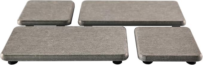 Set of 4 Water Absorbent Diatomite Coasters, Diatomaceous Earth Kitchen Soap Dish, Bathroom Trays, Water Absorbing Stone Used for Hand Soaps & Plants & Toiletries in The Modern Home