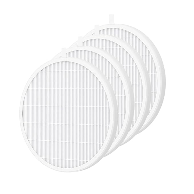 Reusable Nail Dust Filter 4-Pack - High-Efficiency 6.69"x0.31" Dust Collector Attachment for Manicure Tables, Pet & Craft Stations