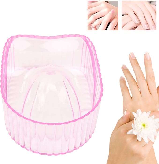 Hand Soaking Bowl, Acrylic Soften Dead Skin Clean Nail Manicure Wash Soaker Tray, Nail Art Hand Wash Remover Soak Bowl for Beauty Salon ()