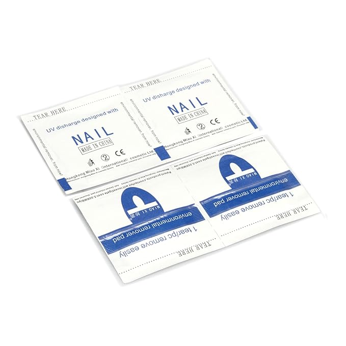 200 PCS Nail Gel Remover Pads, UV Nail Extension Gel Cleaning Wipes Kit for Easy Application