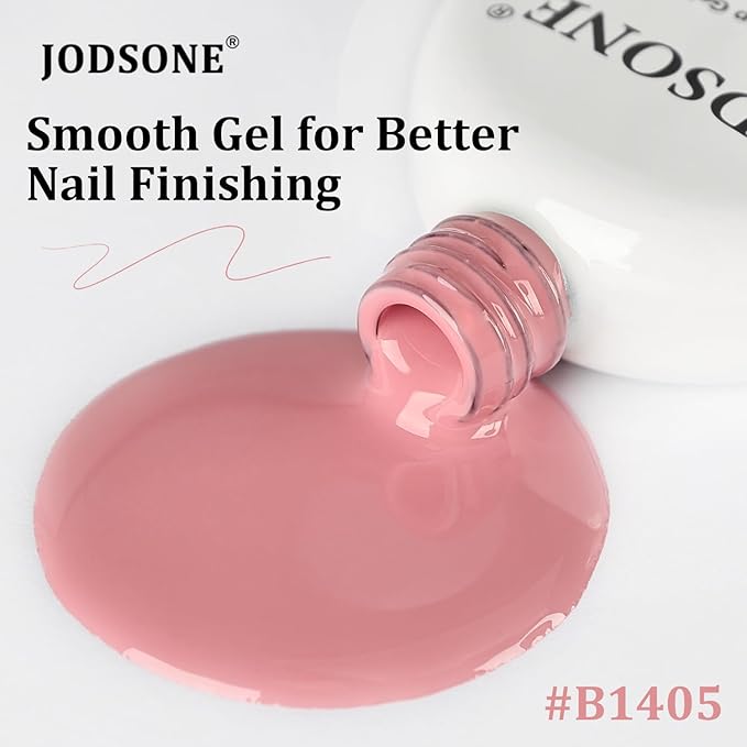 JODSONE Pink Gel Polish Top Base Coat,16.5ml 3-in-1 One Step Gel Polish,Base Color Top Gel in One, Save Time,Long Lasting