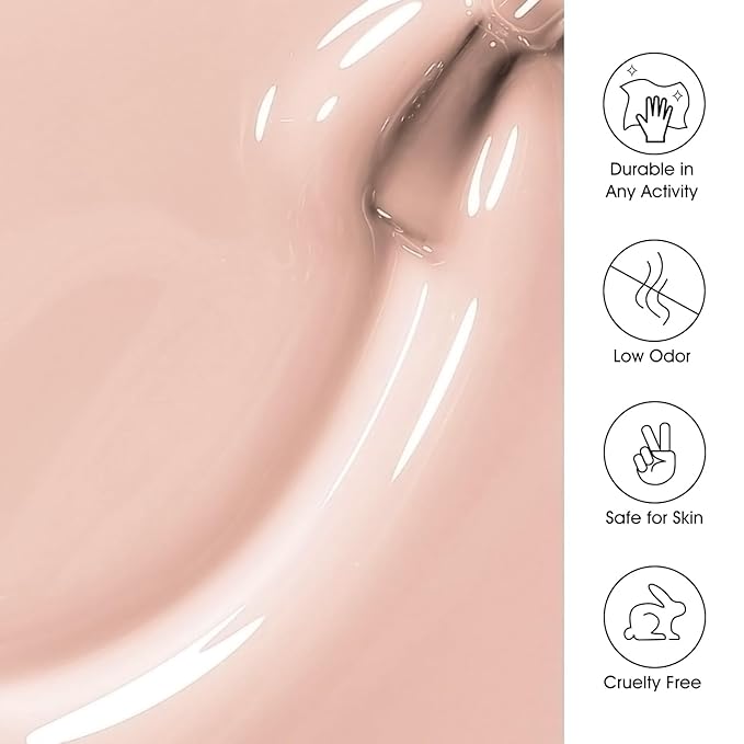 Beautpal Nude Gel Polish Set Milky Nude Sheer Pink Jelly Gel Polish Nail Kit Soak Off UV Translucent Nail Polish Gel 6PCS 8ml J03
