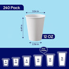 LITOPAK 240 Pack 12 oz Disposable Paper Coffee Cup, Suitable - Image 2
