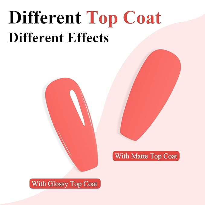 Imtiti Coral Gel Nail Polish, Coral Orange Peach Gel Polish High Gloss Soak Off UV LED Nail Gel Polish Spring Summer Art Manicure Salon DIY Design 10ML