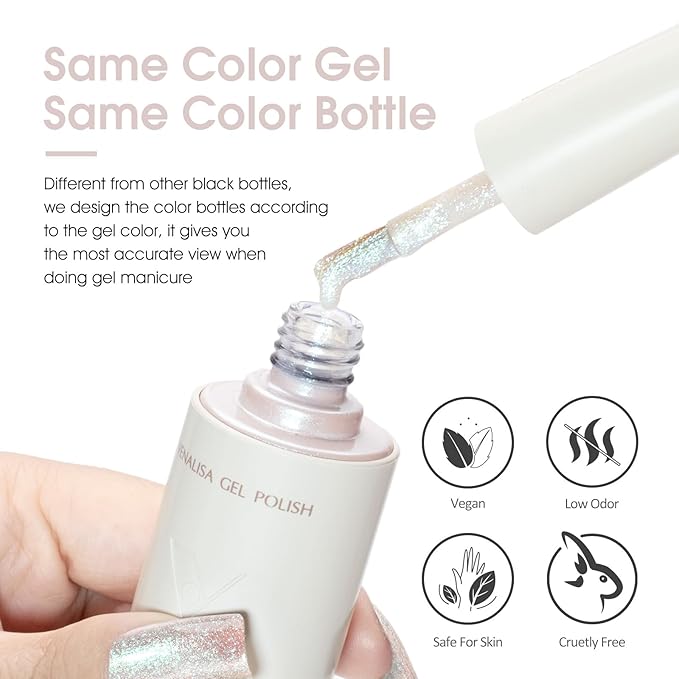 VENALISA Mermaid Pink Glitter Gel Nail Polish 1 Pcs 10ML Soak Off Salon Manicure DIY at Home Nail Art For Girls Women