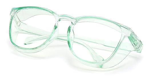 Alsenor Safety Glasses Anti Fog Goggles Protective Eyewear Blue Light Blocking Anti Dust UV Protection Glasses For Men Women (Jade)