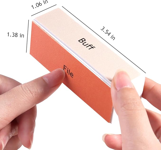 Nail Buffer and Shine Kit, 4 Sided Nail Buffer Block Nail Files for Natural Nails Buffing Sanding Polishing Fingernail Smoother Block 100/120/240/600/3000 Grit Nail Filer Manicure Tools