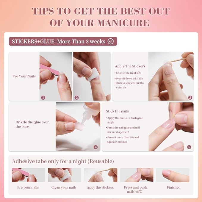 Nude Pink Press On Nails Square Short, Daisy Flower Fake Nails with White Floral Design, Natural Glossy Finish Reusable Acrylic Nails, Glue On Nail Kit for Women, 24Pcs