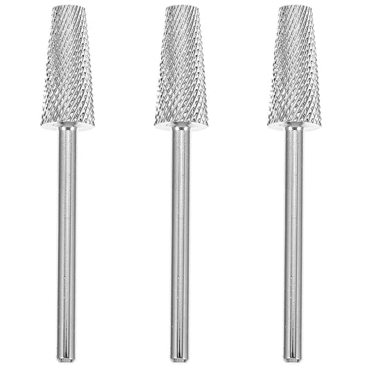 minkissy 3pcs Diamond Nail Drill Bits, Professional Grinding Heads for Manicure and Pedicure, Nail Polish Accessories for Acrylic Gel Nails
