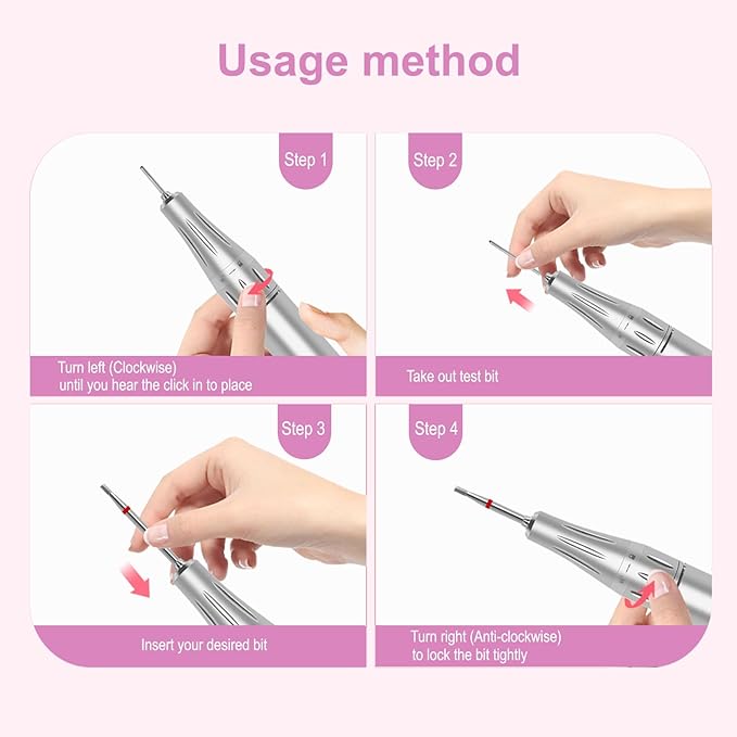 Small Cuticle Nail Drill Bit, Safety Carbide Diamond Cuticle Remover Drill Bit Under Nail Cleaner Dead Skin Nail Prepare 3/32" For Electric Nail File Manicure Pedicure Polishing (Fine)