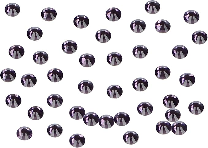 2880PCS Art Nail Rhinestones Non Hotfix Glue Fix Round Crystals Glass Flatback for DIY Jewelry Making with one Picking Pen (ss5 2880pcs, Tazanite)