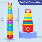WEEJOYGAM Baby Stacking Cups for Toddlers 1-3 Babies 12-18 Months, Nesting - Image 7