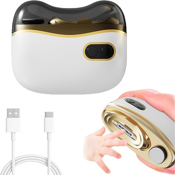 Electric Automatic Nail Clipper, Nail Clippers with Light Electric Nail Trimmer 2 Speeds Safe Automatic Nail Clipper Debris Clipping Storage, Suitable for Children, Adults, and The Elderly