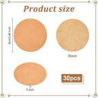 OLYCRAFT 30Pcs Genuine Leather Coasters 3.1 Inch Peru Round Leather - Image 2