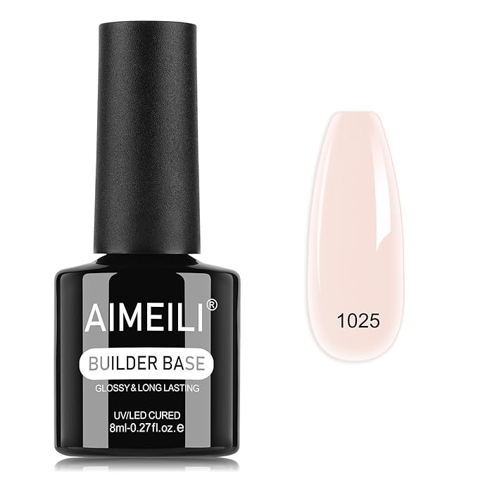 AIMEILI Builder Nail Gel, Hema Free, Cruelty Free, Vegan, Nail Strengthener Enhancement Building Rubber Base Coat for Manicure - BD1025