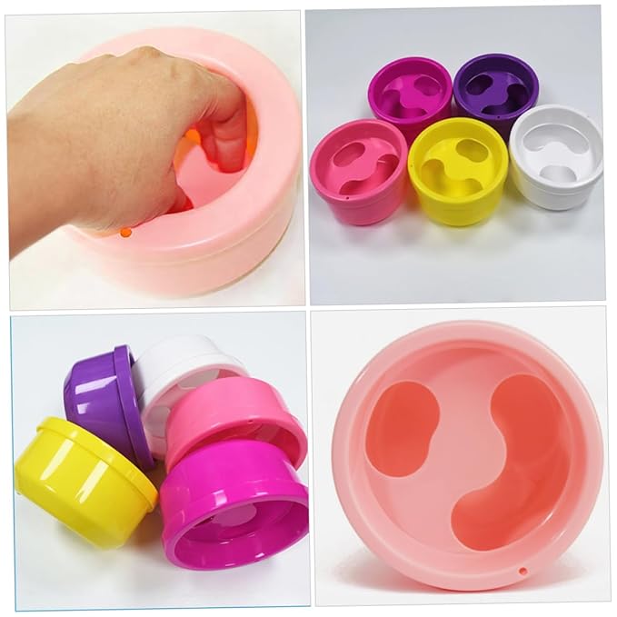 Ergonomic Nail Soaking Bowl Plastic Manicure Bowl for Gel Nail Polish Removal