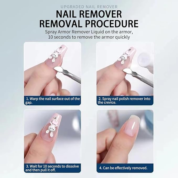 Spray Nail Glue Remover 120ml 4fl.oz, Professional for Wear Press On Nails, Easily & Quickly Remove Fake Tips, Debonder