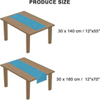 Table Runner 55 Inches Long, Vinyl Woven Heatproof Table Runners | Washable - Image 9