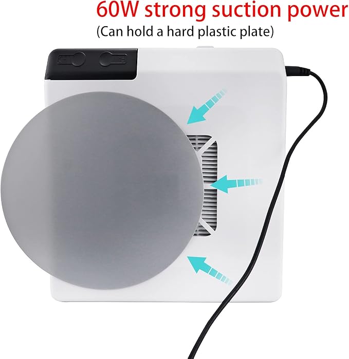 60W Dust Collector Fan Vacuum Cleaner Strong Power Dental Lab Nail Art Manicure Dust Clean Tool