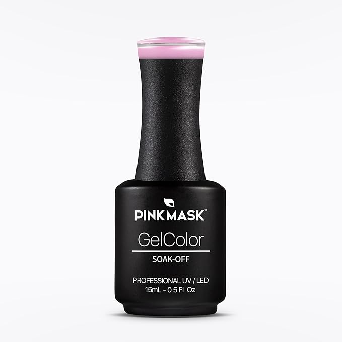 PINK MASK Gel Color Nail Polish Sweet Girl 15ml / o.5 oz - UV/LED Gel Polish, Non Wipe, Long Lasting, Soak Off Formula
