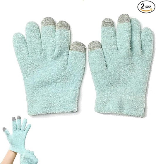 Moisturizing Gloves for Dry Hands, Touchscreen Silicone Gloves Reusable Spa Hydrating Gloves for Women Hand Care Cracked Skin