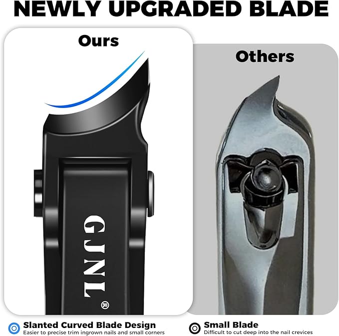 2025 Stocking Stuffers Gifts for Men, Toenail Clippers for Men Thick Nails, Heavy Duty Very Sharp Ingrown Nail Clippers Christmas Xmas Presents for Girls, Black