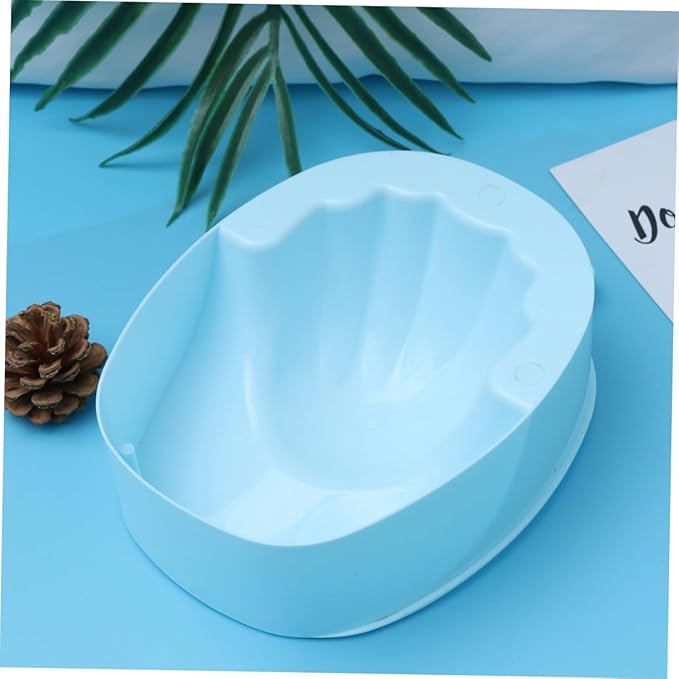 1Pc Rectangular Nail Soaking Bowl for Nail Polish Removal Blue Manicure Care Bowl Care Soaker for Nail Removal and Treatment