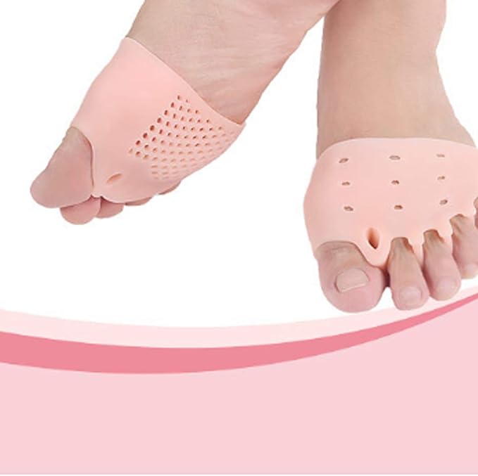 1Pair Toe Separators Ball of Foot Cushion, Metatarsal Pads for Women, Silicone Forefoot Cushions Great for Mortons Neuroma, Blisters, Forefoot Pain, Diabetic Feet, Non-Slip Wear-Resisting