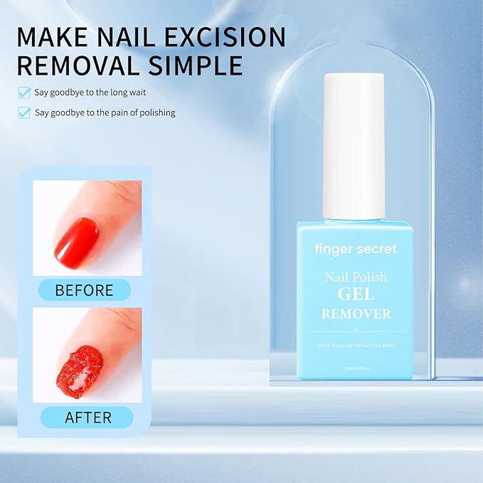 Nail Polish Gel Remover Kit- Professional Manicure Essential. Includes Latex Tape, Nail Cuticle Oil (Lavender), Nail Remover. 15ml/0.5floz.Ideal For Home Use and Salon.