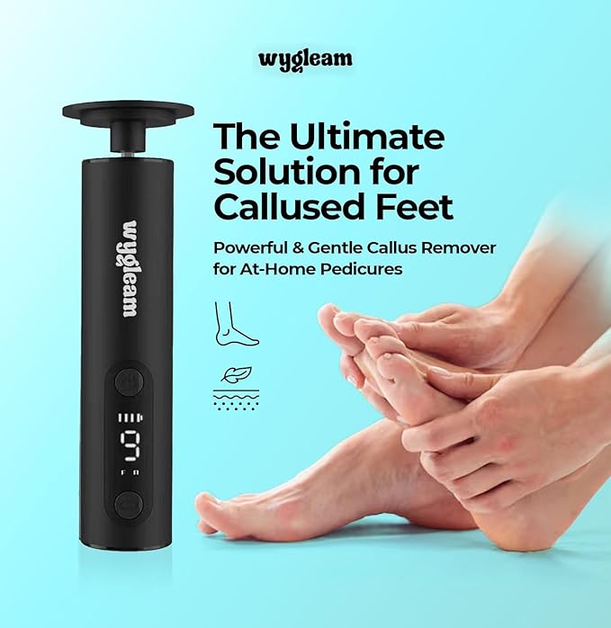 2-in-1 Electric Callus Remover and Nail File Drill Kit for Flawless Feet & Nails - 3 Speeds, Rechargeable, Professional at-Home Pedicure & Manicure Tool
