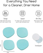 Diatomaceous Earth Coasters, Heat-Resistant, Modern Stone Design, Dark Gray - Image 2