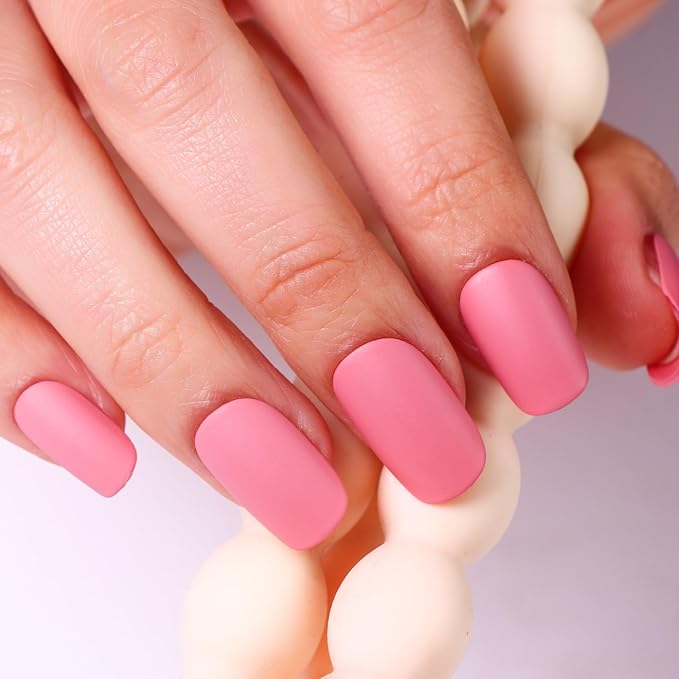 Matte Nail Polish Air Dry Nail Lacquer for Nail Art Varnish, Mist Effect Matte Finish Velvet Nail Polish, 0.35 fl oz (Soft Pink-15, 10 ML)