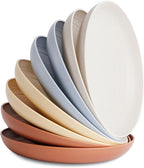 8-Pack Reusable Wheat Straw Plates Set by NookTheory