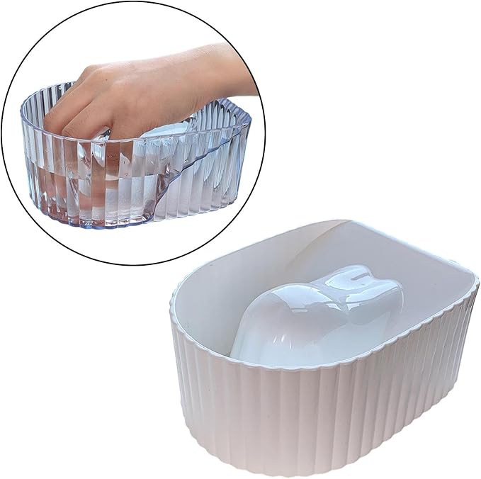 Generic Nail Soaking Bowl Nail Manicure Bowl Portable Nail Softening Bowl Nail Art Tool for Supplies Household Home Girlfriends Women, White