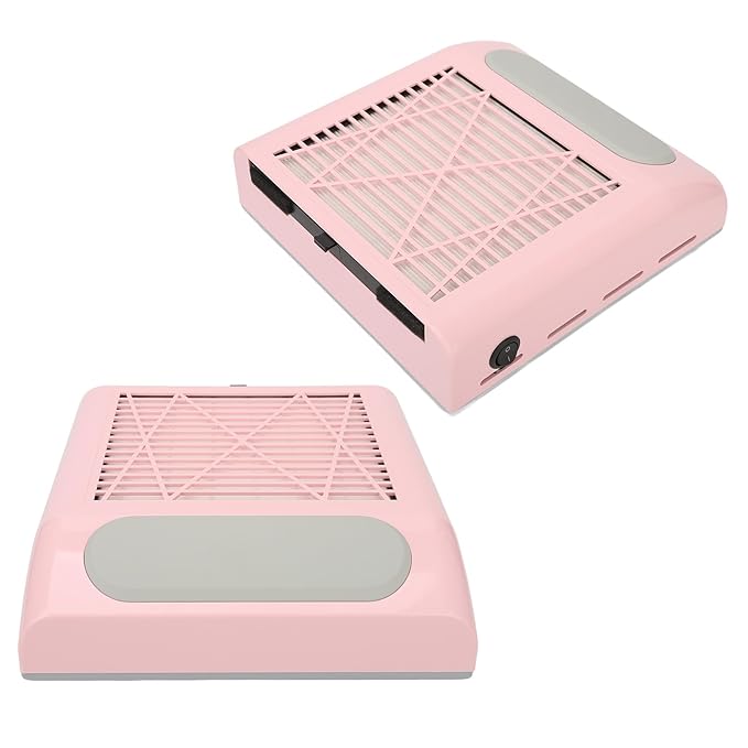 Nail Dust Collector with Reusable Filters, Professional 80W Strong Suction Power Nail Extractor Vacuum, Low Noise Acrylic Nail Dust Cleaner for Home Salon Use, Christmas Gift