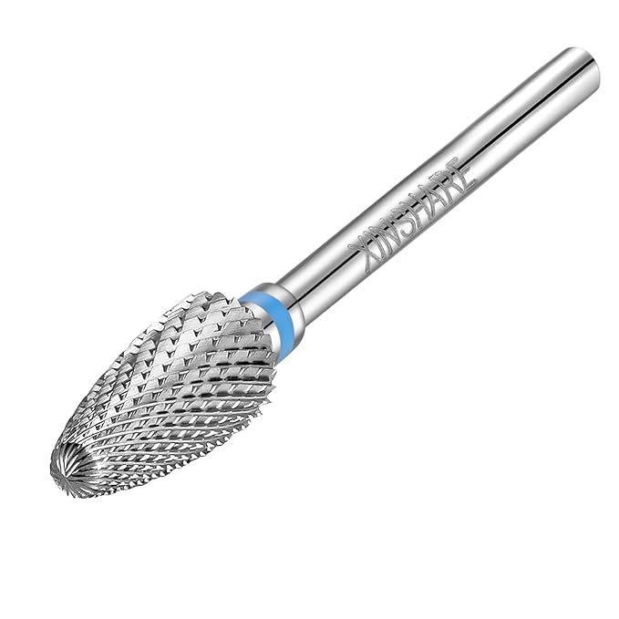 Nail Drill Bits 3/32" Carbide Professional Safety Tungsten Nail File Cone Drill Bit for Acrylic Nail Gel Cuticle cleaner Manicure Pedicure Nail Polishing, Beginner Salon, Medium