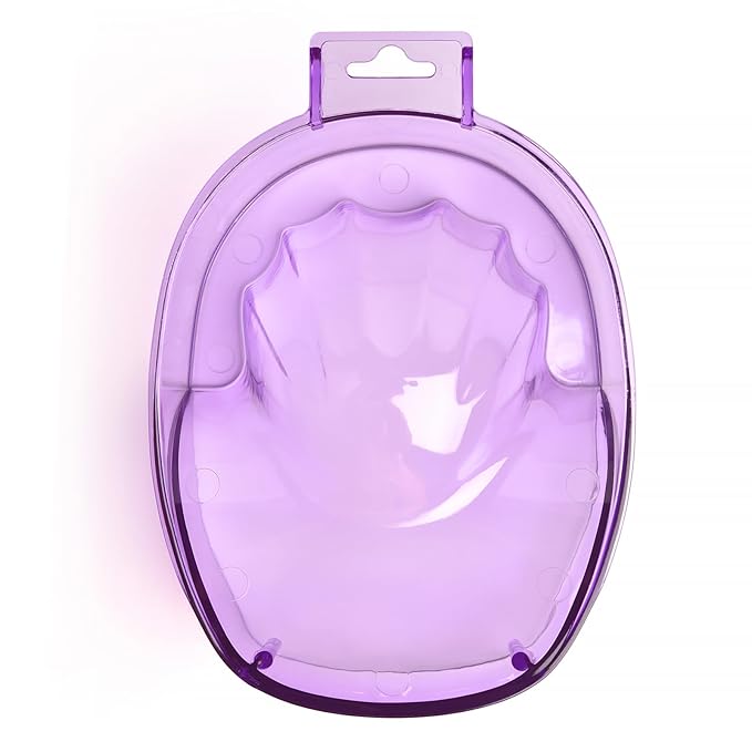 Nail Spa Soak Bowl Gel Polishing Remover Manicure Soaking Bowl Clear Acrylic Nail Soak Bowl Warm Water Bowl Hand Bowl With Handle Hand Care Tools, Purple