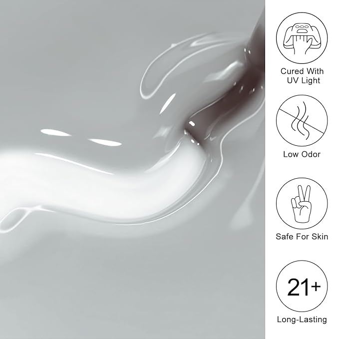 Imtiti Jelly Gel Nail Polish, 15ML Milky Green Sheer Jelly Gel Polish Soak Off LED UV Nail Gel Polish Green Translucent Gel Nail Polish Nail Starter Manicure Salon Nail Kit