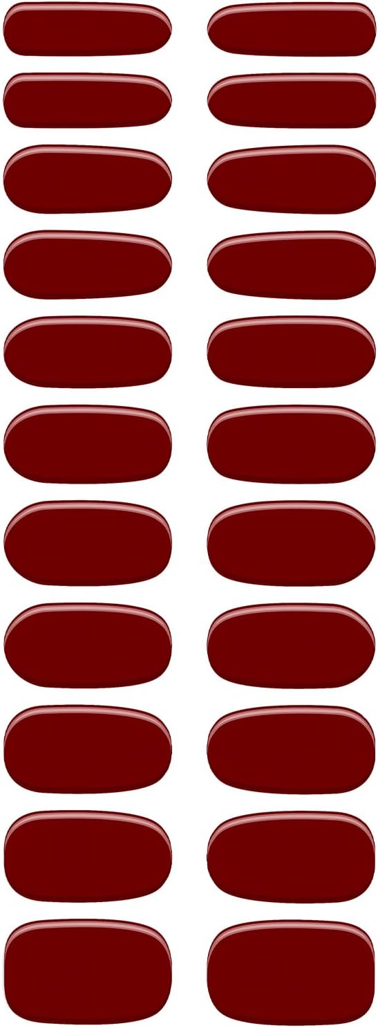 Nail Stickers, Gel Nail Strips with Manicure Tool Kit, 22 Pieces, Long Lasting, Chip Resistant, UV Free, Red