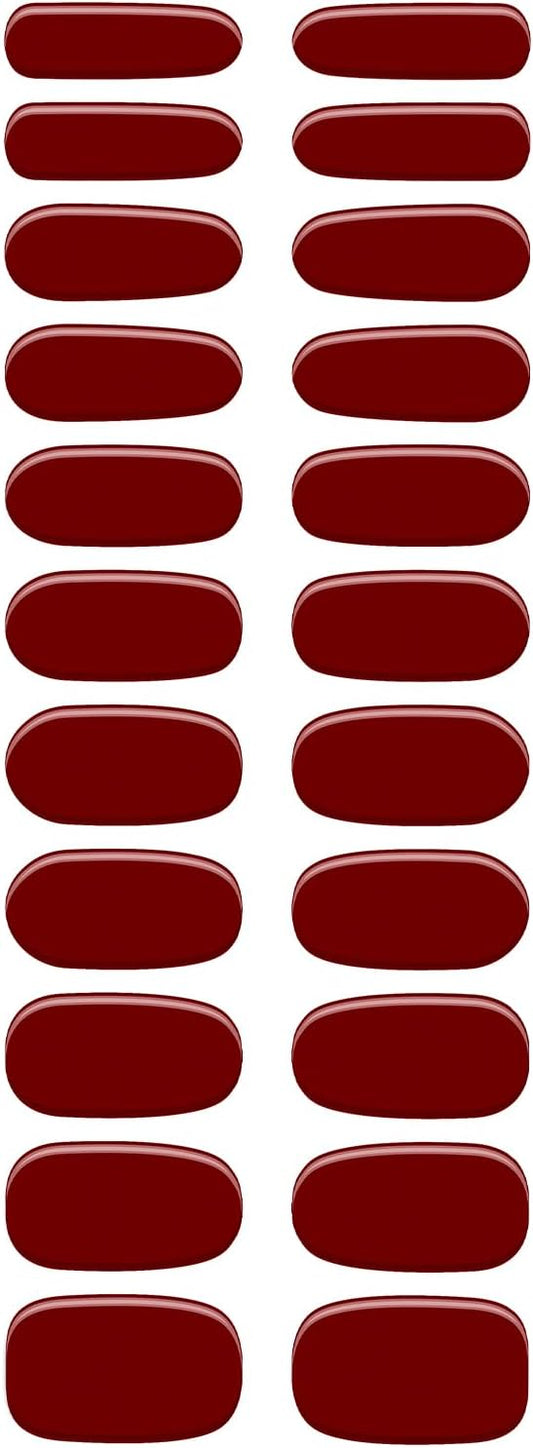 Nail Stickers, Gel Nail Strips with Manicure Tool Kit, 22 Pieces, Long Lasting, Chip Resistant, UV Free, Red