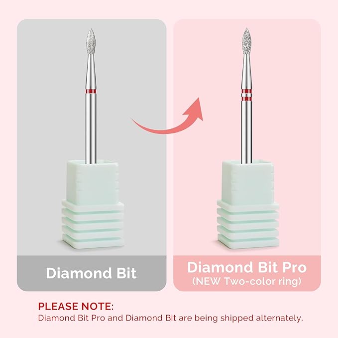 MelodySusie 2.1mm Nib Shape Cuticle Clean Nail Drill Bit 3/32'', Professional Safety Carbide Diamond Under Nail Cleaner for Cuticle Dead Skin Nail Prepare, Beginners Bits, Series Bit-S, Fine