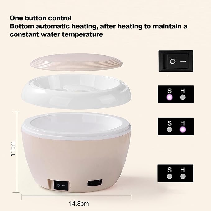 Electric Nail Soaking Bowl Heated Nail Remover Professional Manicure Kit Quick Gel Polish Removal Home Salon Tool