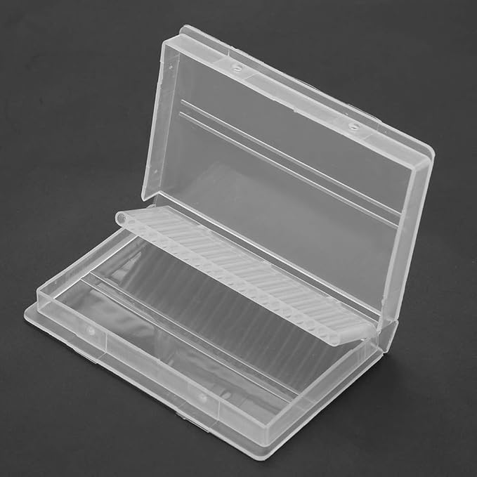 Nail Drill Bit Case, 20 Slots Nail Drill Bit Case Holder Manicure Tool Organizer Displayer Stand Nail File Bit Case Holder