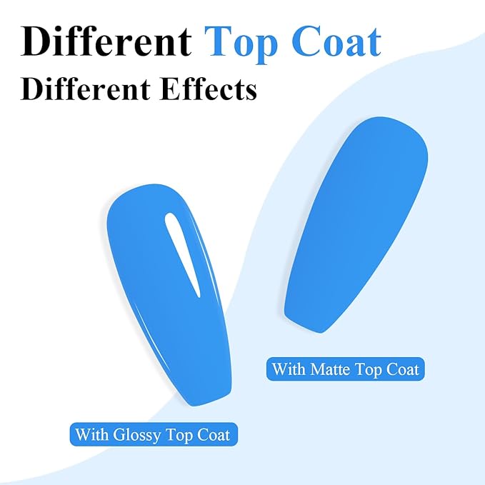 Imtiti Blue Gel Nail Polish, Royal Blue Nail Gel Polish High Gloss Soak Off UV LED Spring Summer Nail Art Manicure Salon DIY Design 10ML