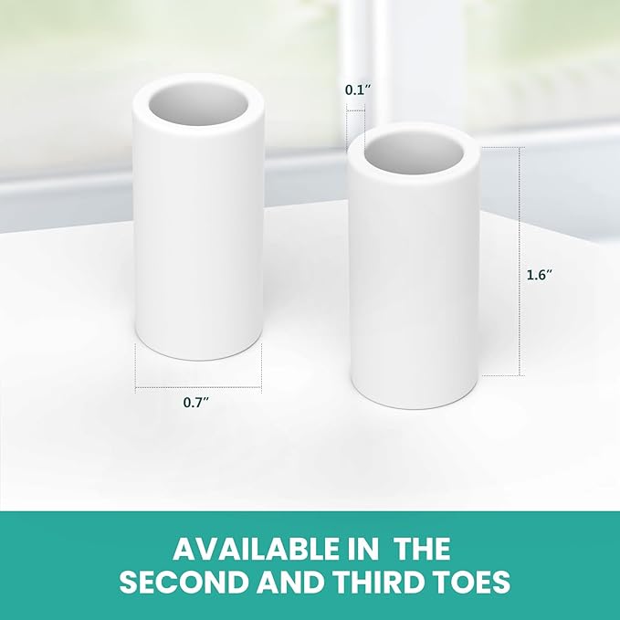 Welnove Toe Protectors – 12-Pack Silicone Toe Sleeve Toe Covers for Hammer Toes, Corns, Blisters, Toe Guards Sleeves and Toe Cushions for Pain Relief (Small)