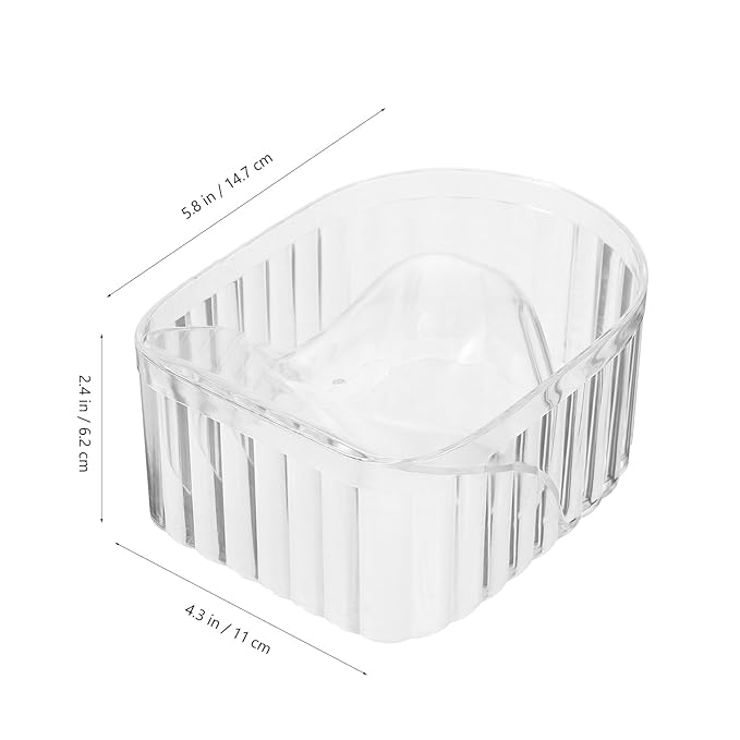 FRCOLOR 2Pcs Nail Soaking Bowls Clear Acrylic Soak Off Bowl Off Gel Polish Remover Manicure Hand Nail Removing Tray Warm Water Container for Home and Salon use