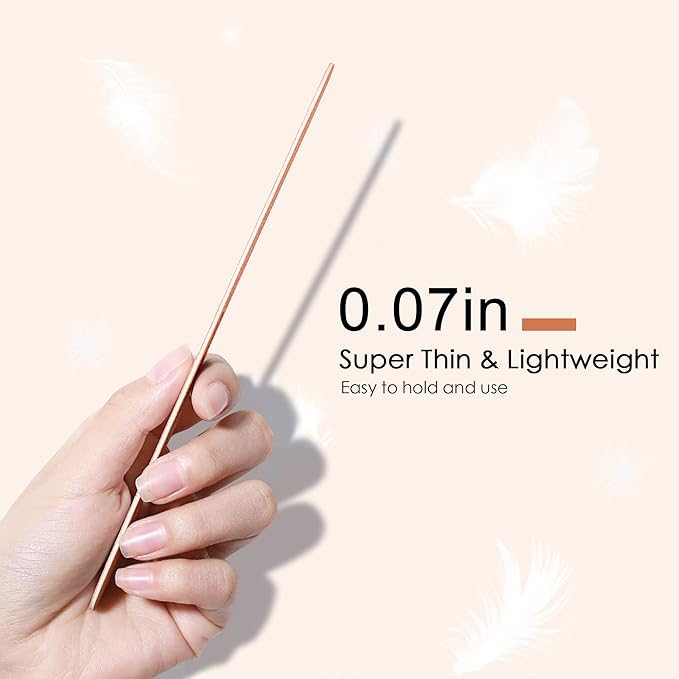 Canvalite Nail File Large Emery Boards for Nails,180 Grit Nail Files for Natural Nails, Thin Emory Nail File Pack Manicure Tool for Home Use 12PCS