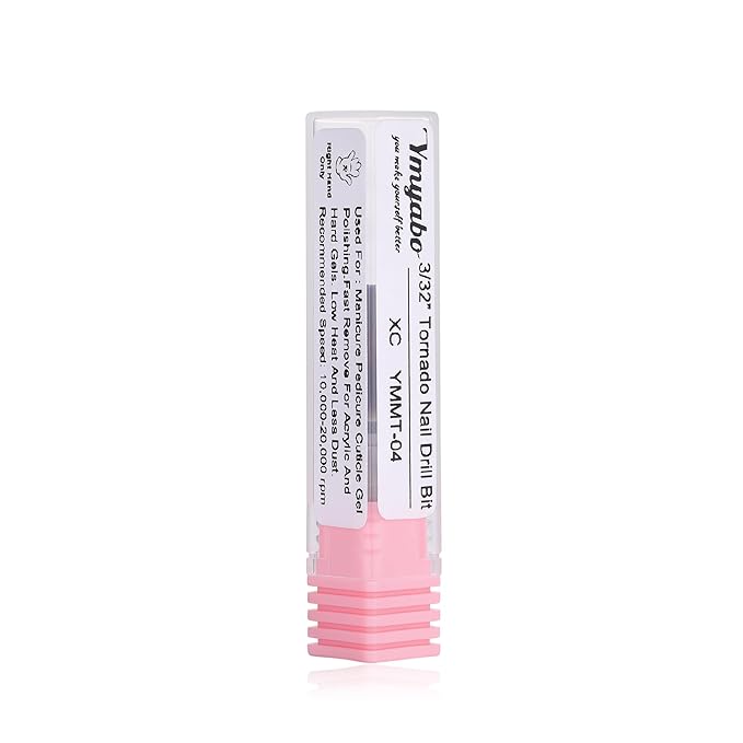 Nail Drill Bit,Professional 3/32" Purple Tornado Carbide Tungsten Multifunction Bits， Fast Remove for Hard Gel and Acrylic, Manicure Pedicure Cuticle Nail Polishing Tool-XC