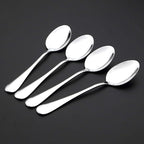 VANRA 4-Piece Children Spoons Stainless Steel Kids Dinner Spoons Child Silver - Image 4